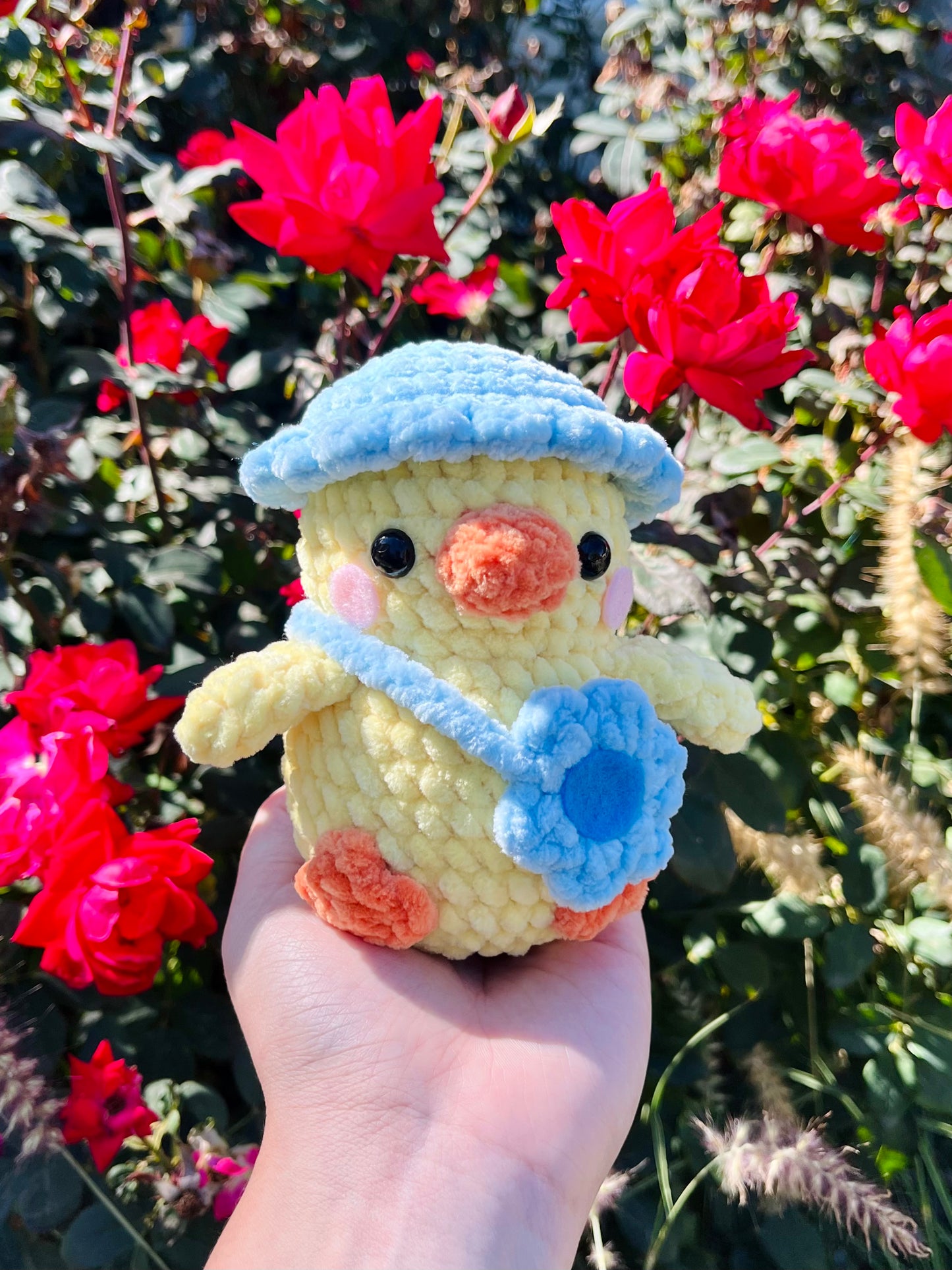 Crochet Blue Daisy Ducky