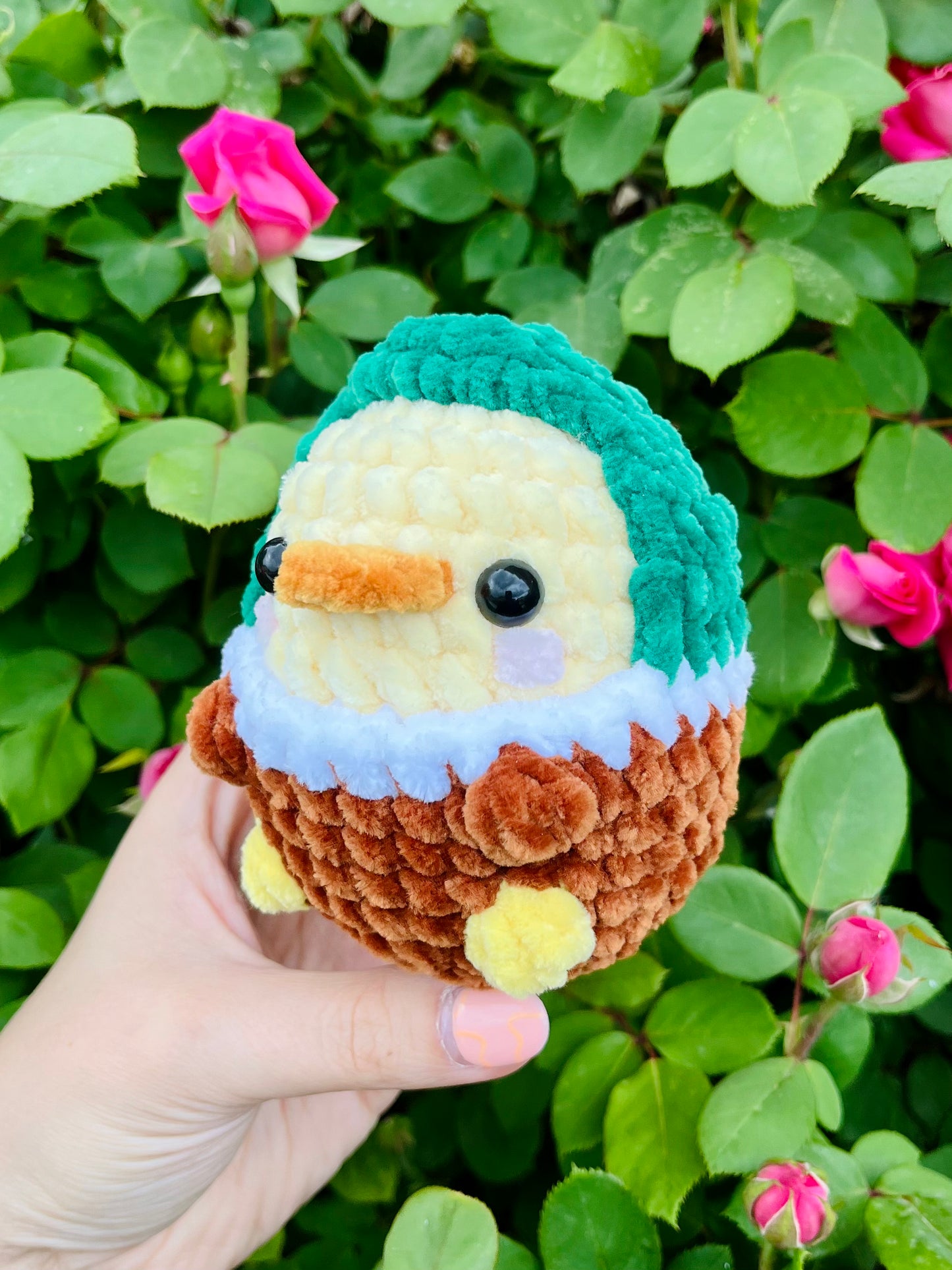 Crochet Duck in Mallard Costume