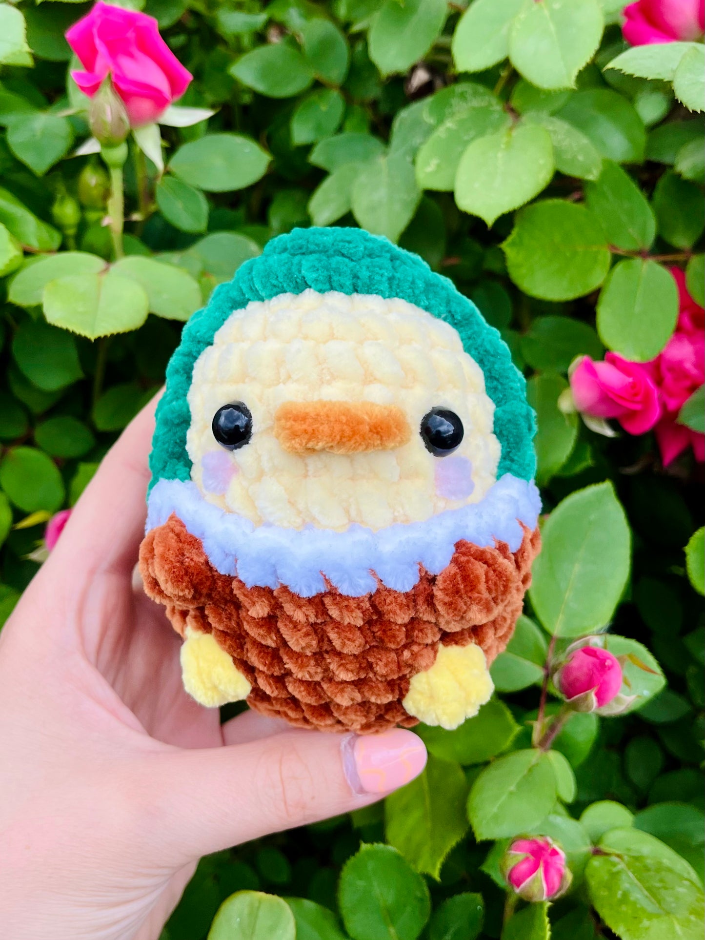 Crochet Duck in Mallard Costume