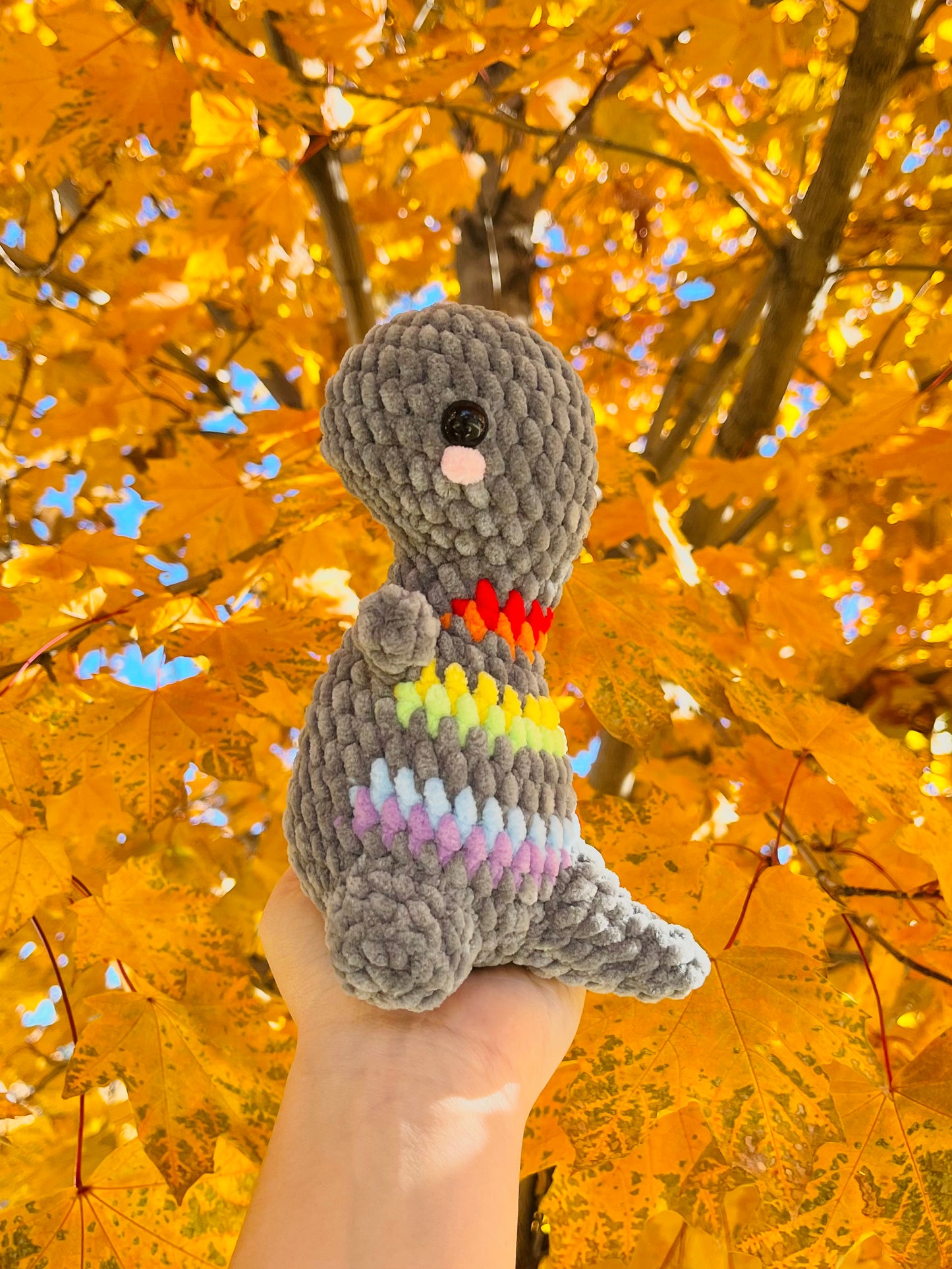 Crochet Rainbow T-Rex