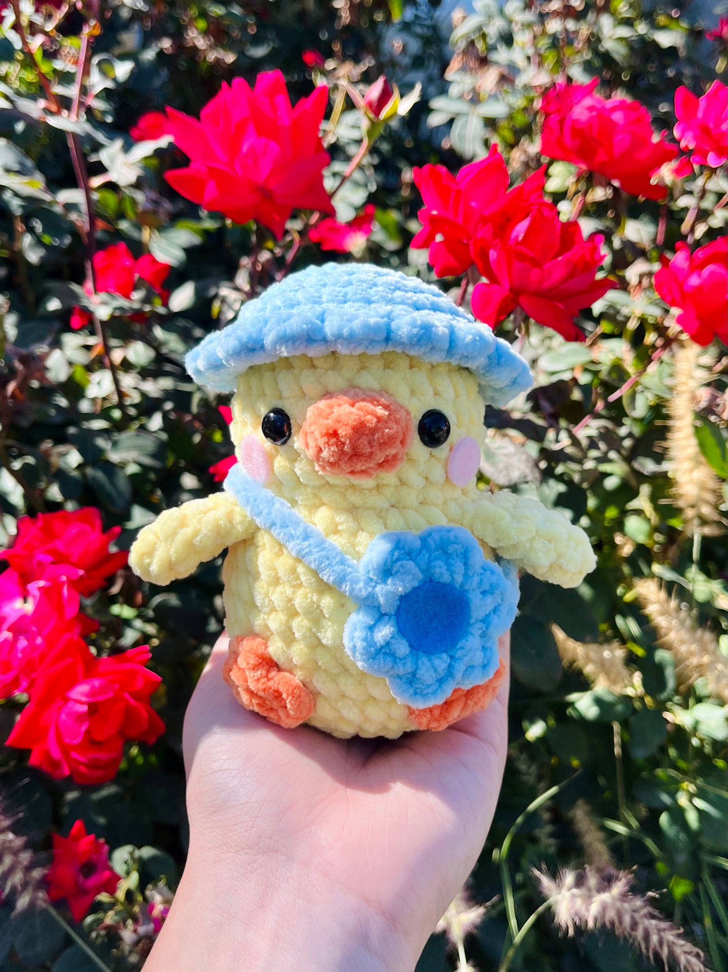 Crochet Blue Daisy Ducky