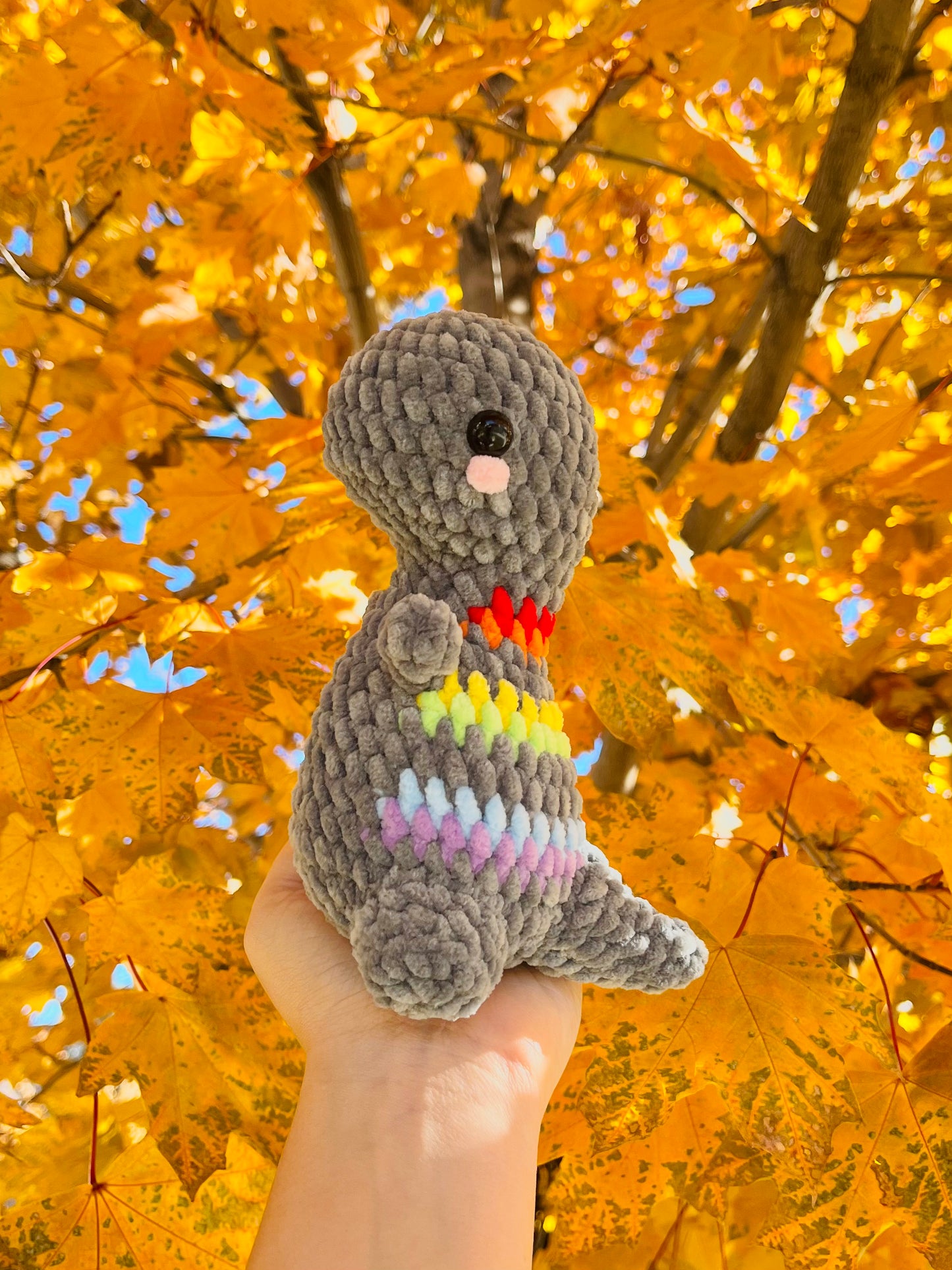 Crochet Rainbow T-Rex