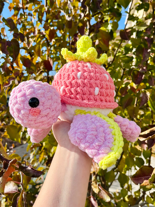 Crochet Strawberry Sea Turtle